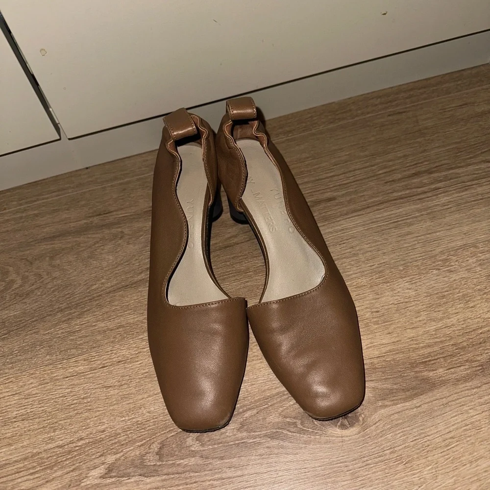 Gray Matters x Yuneho Khaki Women's Leather Shoes Size 37 1/2